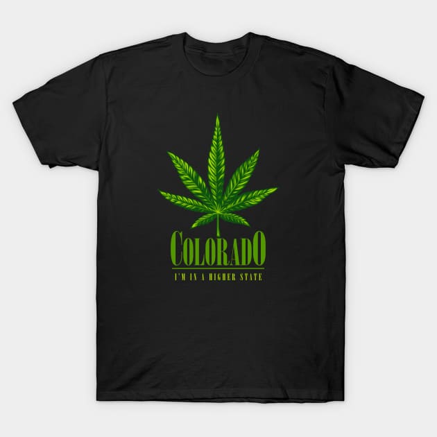 Colorado Cannabis Leaf Graphic T-Shirt by Made In Kush